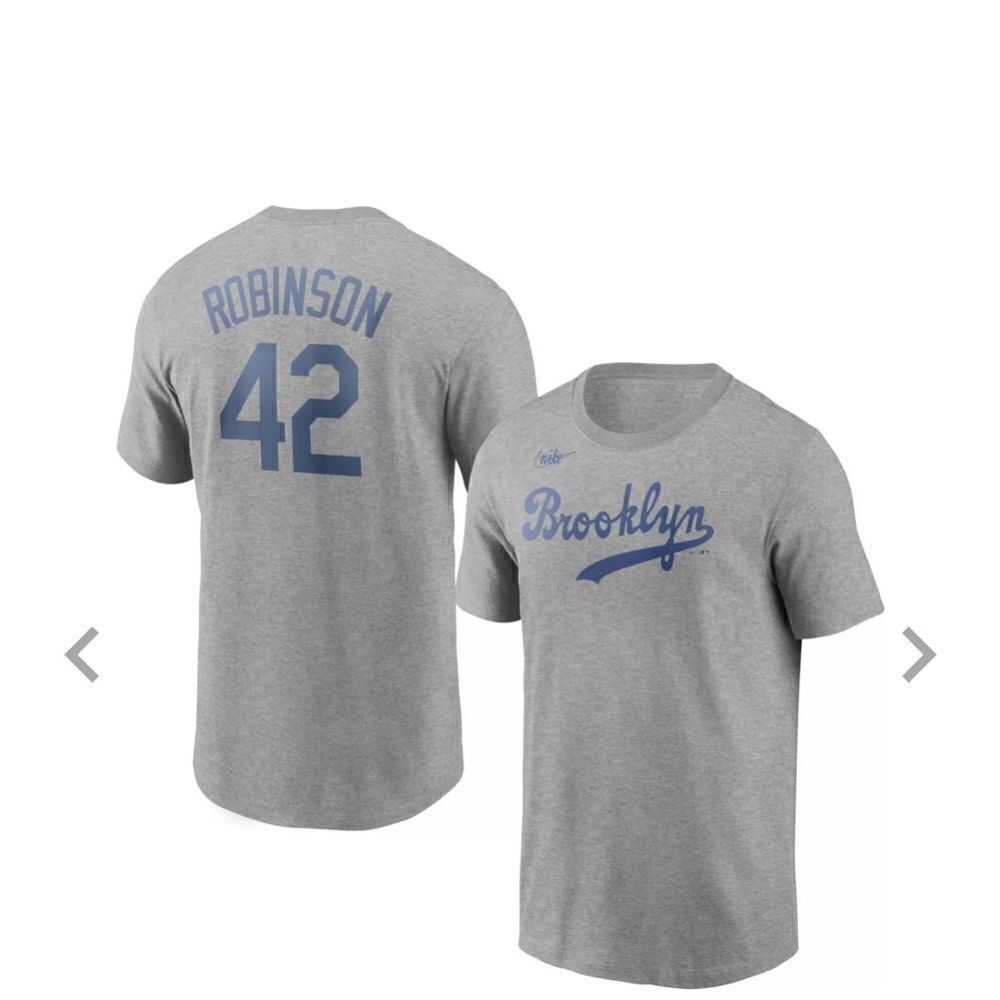 Brooklyn Dodgers Jackie Robinson Nike Jersey T Shirt Size Large